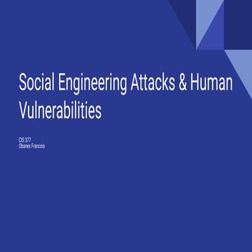 Understanding Social Engineering Attacks and Human Vulnerabilities in ...