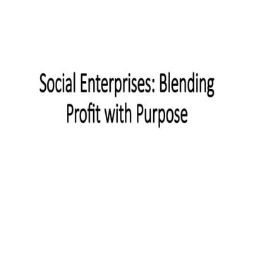 A Social enterprise lies at the intersection of business