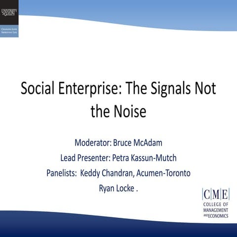 Social enterprise signals not the noise  iii