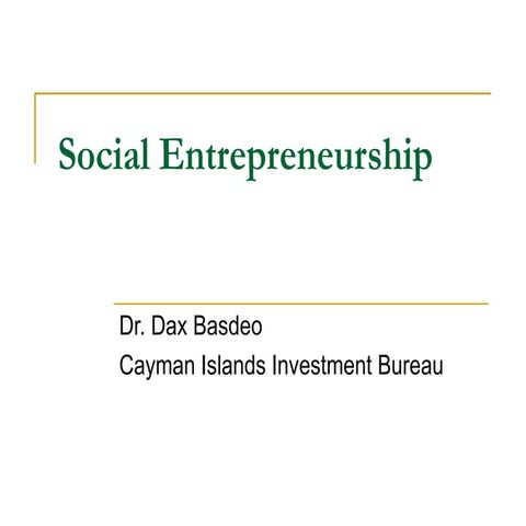 Social Entrepreneurship