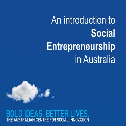 Intro to Social Entrepreneurship in Australia