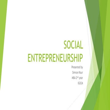 Social entrepreneurship