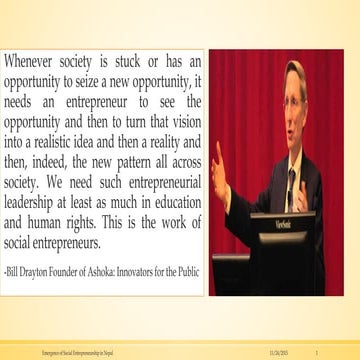 Social entrepreneurship