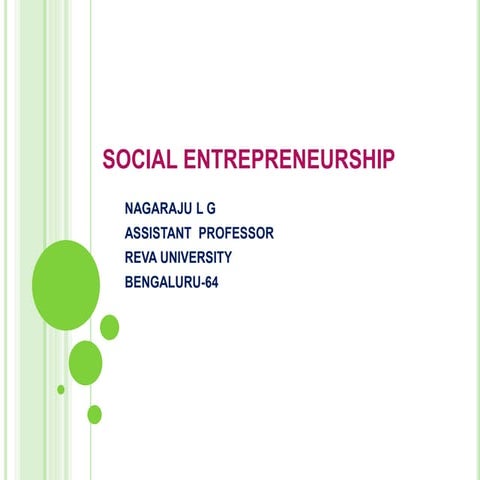 Social entrepreneurship