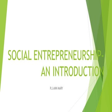 Social entrepreneurship