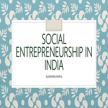 Social entrepreneurship