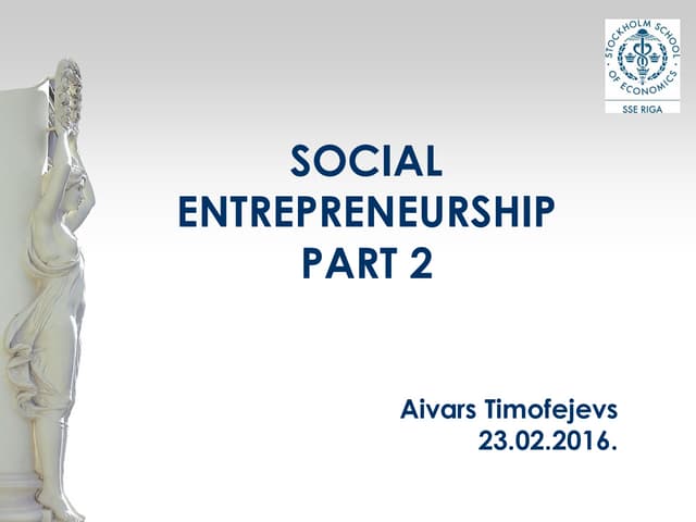 Social entrepreneurship lecture2