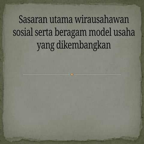 The Concept Of Social Entrepreneurship Pptx