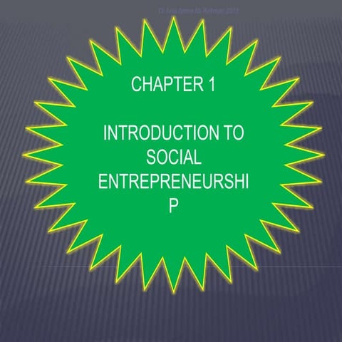 Social entrepreneurship topic 1