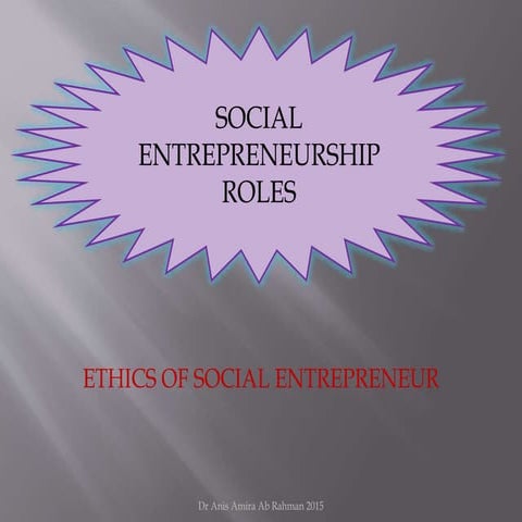 Social entrepreneurship topic 3