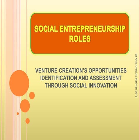 Social entrepreneurship topic 4
