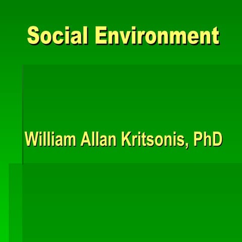 Social Environment