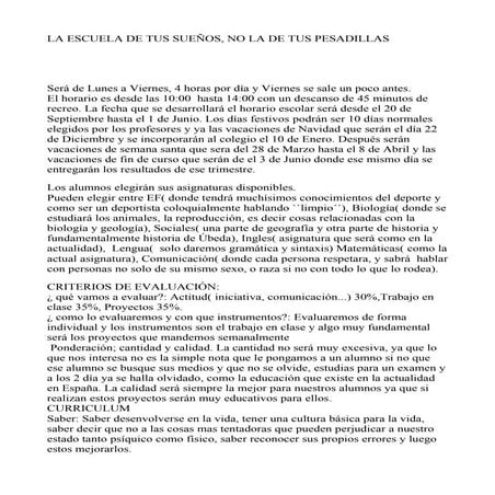 Mi escuela ideal | PPTX