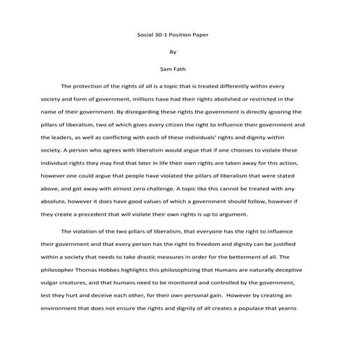 Social essay