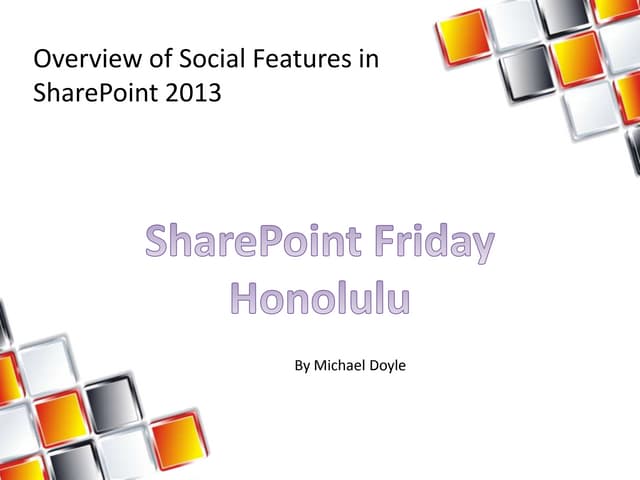 Social features in SharePoint 2013