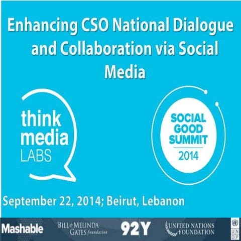 Social Good Summit 2014 - CSOs and Social Media
