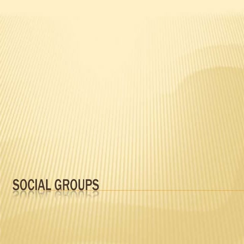 Social groups
