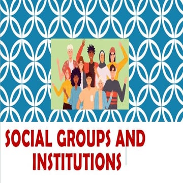 Social Groups and Institution social stud