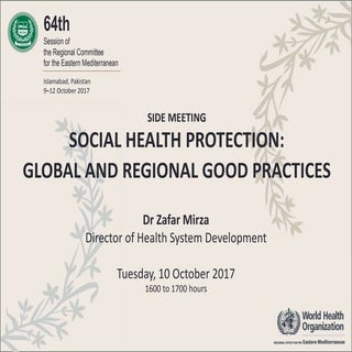 Social health protection: global an...