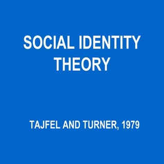 Social Identity Theory