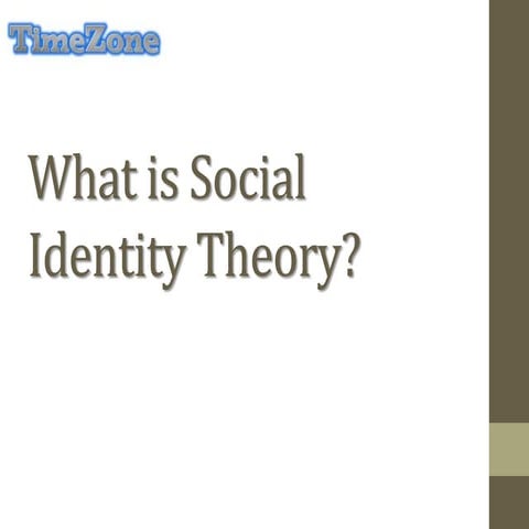 Social identity theory