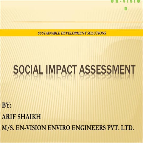 Social impact assessment