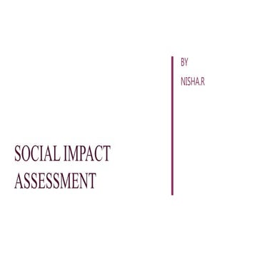Social impact assessment