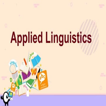 Social Influences On Second Language Learning ( Applied Linguistics)