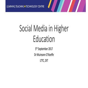 Social Media in Higher Education | PPTX
