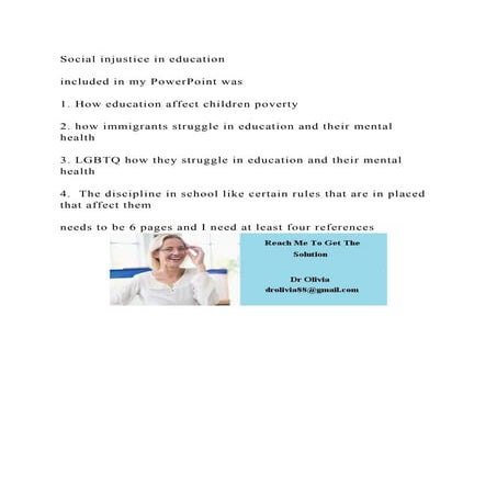 Social injustice in educationincluded in my PowerPoint was 1.docx