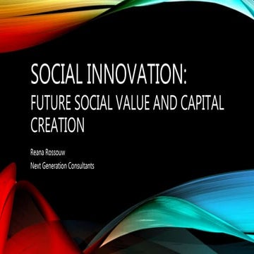 Social Innovation creates Social Capital