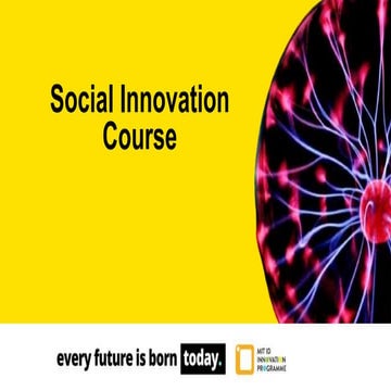 Social Innovation Course - MITID Innovation