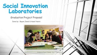 مقترح مشروع تخرج - مختبرات الإبتكار الإجتماعي