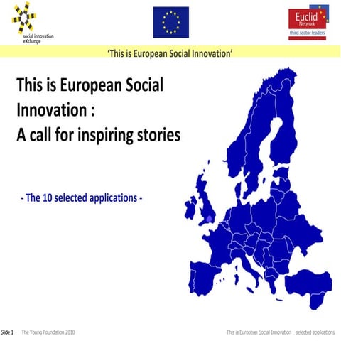'This is European Social Innovation': Selected Projects