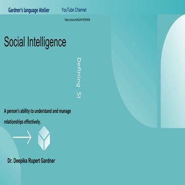 Social Intelligence, is capacity of communication | PDF