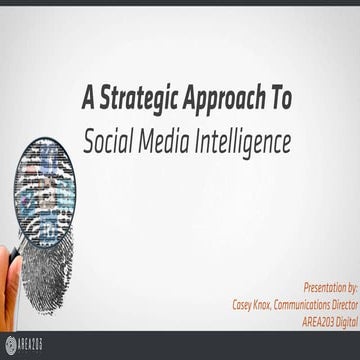 A Strategic Approach to Social Media Intelligence 