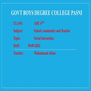 social Interaction. levels of Social interaction pdf