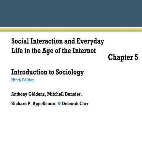 Vermette - PP - Chapter 5 - Social interaction and everyday life in the age o...