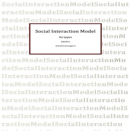 Social interaction models