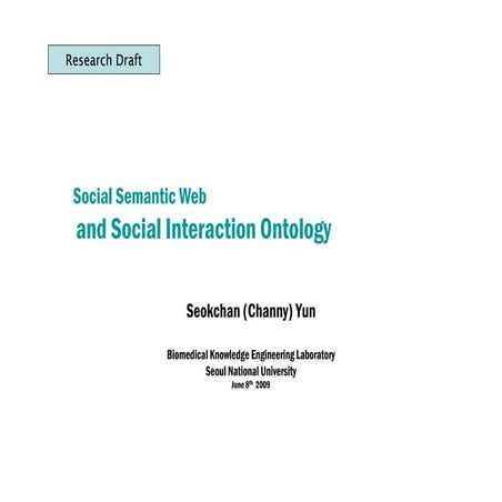 Social  Interaction  Ontology
