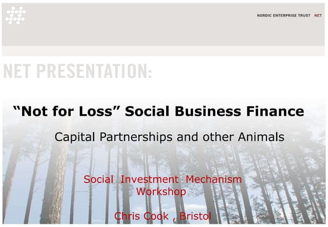 Social Investment Mechanism 12 03 09