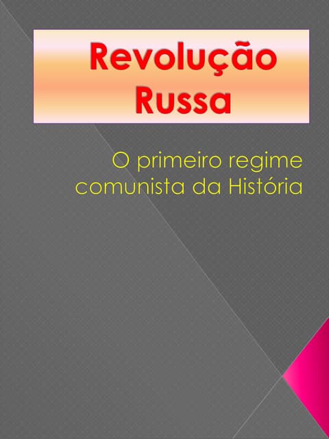 Socialismo e revolução russa 9 ano