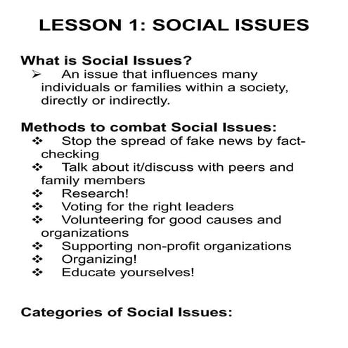 The Social Issues about the Philippines. | DOCX
