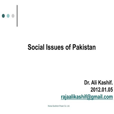 Social issues of pakistan