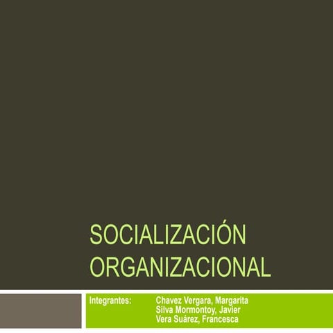 Socialización organizacional