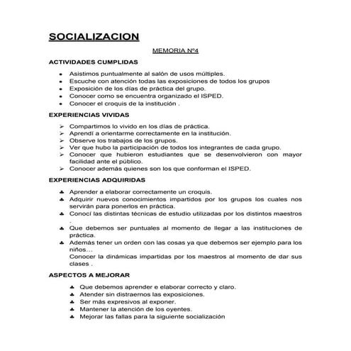 SOCIALIZACIÓN