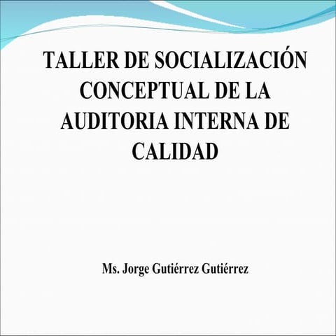 Socializacion experienciasauditoria