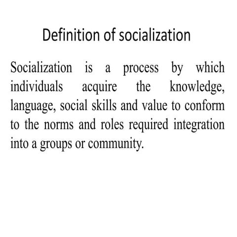 Socialization powerpont