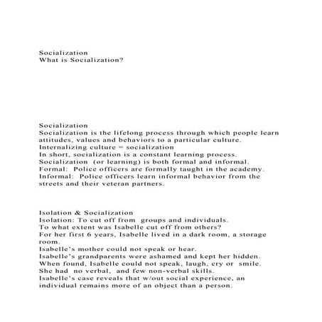 Theories of Socialization | PPTX