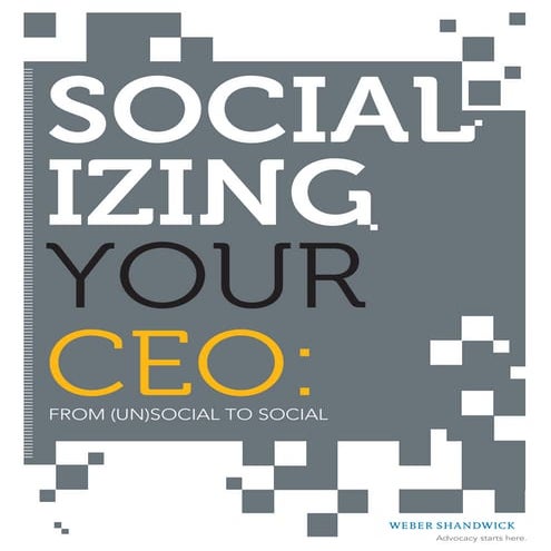 웨버 샌드윅 리포트 'Socializing your CEO'